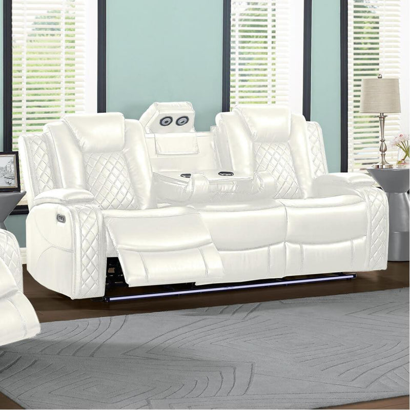 New Classic Furniture Orion U1769 3 pc Power Reclining Living Room Set - White IMAGE 2