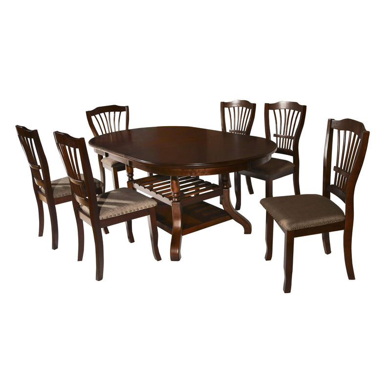 New Classic Furniture Oval Bixby Dining Table with Pedestal Base D2541-10 IMAGE 4