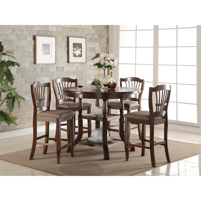 New Classic Furniture Round Bixby Counter Height Dining Table with Pedestal Base D2541-12 IMAGE 5