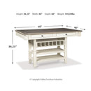 Signature Design by Ashley Bolanburg D647D12 6 pc Counter Height Dining Set IMAGE 7