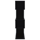 Coaster Furniture Emelle 800340 63-inch 4-shelf Glass Panel Bookshelf - Black IMAGE 6