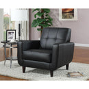  Coaster Furniture Aaron 900204 Upholstered Track Arm Tufted Accent Chair - Black IMAGE 2