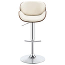  Coaster Furniture Harris 130505 Adjustable Bar Stool - Ecru and Chrome IMAGE 2