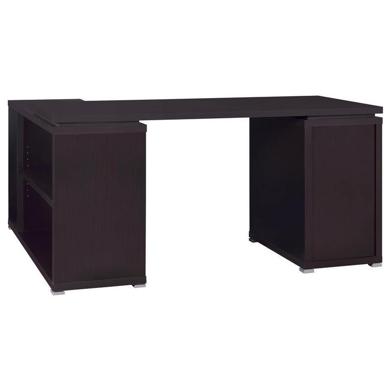 Coaster Furniture Yvette 800517 60-inch 3-Drawer L-Shape Computer Desk - Cappuccino IMAGE 6