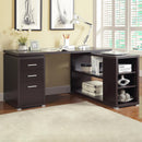 Coaster Furniture Yvette 800517 60-inch 3-Drawer L-Shape Computer Desk - Cappuccino IMAGE 9
