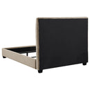  Coaster Furniture Chloe 300007F Upholstered Full Panel Bed - Oatmeal IMAGE 3