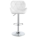 Coaster Furniture Berrington 100424 Upholstered Adjustable Bar Stool - White (Set of 2) IMAGE 3