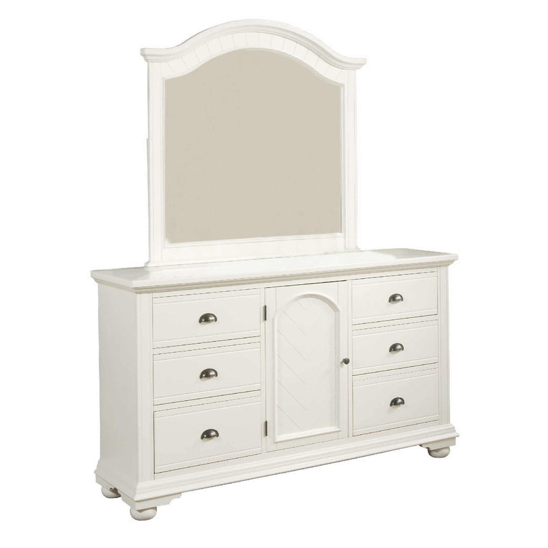 Elements International Brook White Dresser Mirror BP700MRW IMAGE 2