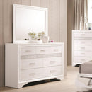  Coaster Furniture Miranda 205114 Dresser Mirror - White IMAGE 2