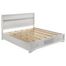  Coaster Furniture Miranda 205111KE 51-inch Wood Eastern King Storage Panel Bed - White IMAGE 1