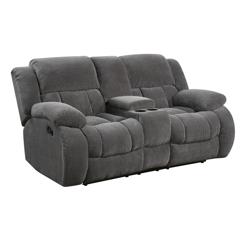 Coaster Furniture Weissman Manual Reclining Fabric Loveseat 601922 IMAGE 2