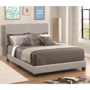  Coaster Furniture Dorian 300763KW Faux Leather Upholstered California King Bed - Grey IMAGE 1