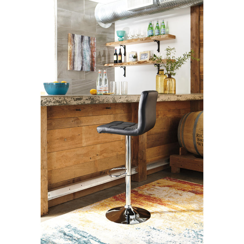 Signature Design by Ashley Bellatier Adjustable Height Stool Bellatier D120-130 Tall Upholstered Swivel Barstool (2 per package) IMAGE 2