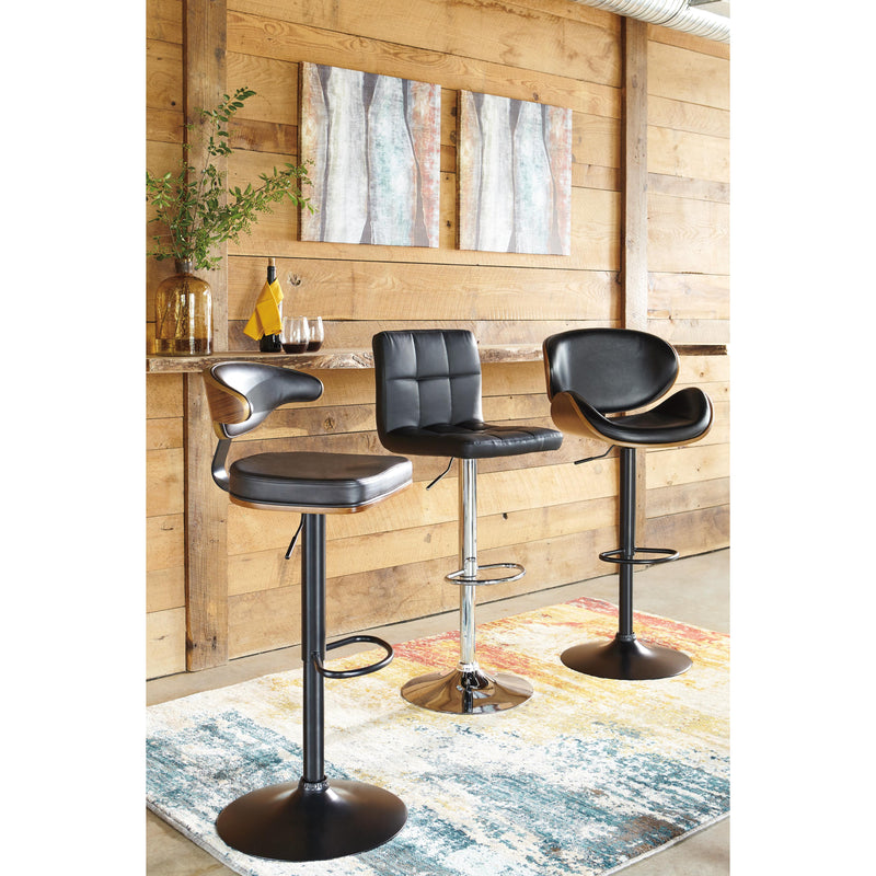 Signature Design by Ashley Bellatier Adjustable Height Stool Bellatier D120-130 Tall Upholstered Swivel Barstool (2 per package) IMAGE 6