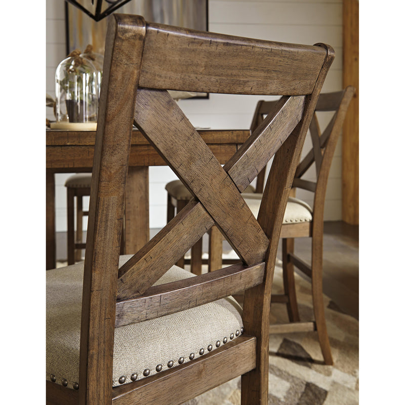 Signature Design by Ashley Moriville Counter Height Stool Moriville D631-124 Upholstered Barstool (2 per package) IMAGE 3