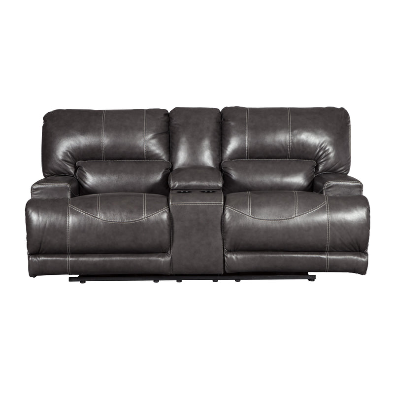 Signature Design by Ashley McCaskill Manual Reclining Leather Match Loveseat U6090094 IMAGE 1