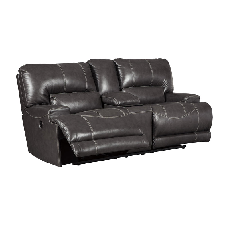 Signature Design by Ashley McCaskill Manual Reclining Leather Match Loveseat U6090094 IMAGE 2