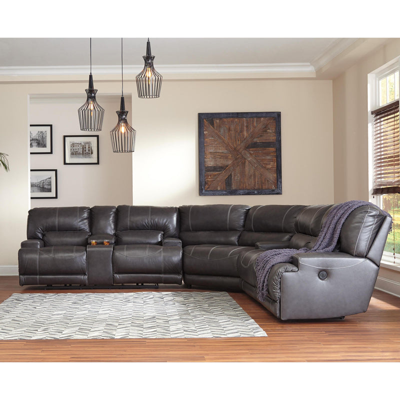 Signature Design by Ashley McCaskill Manual Reclining Leather Match Loveseat U6090094 IMAGE 7