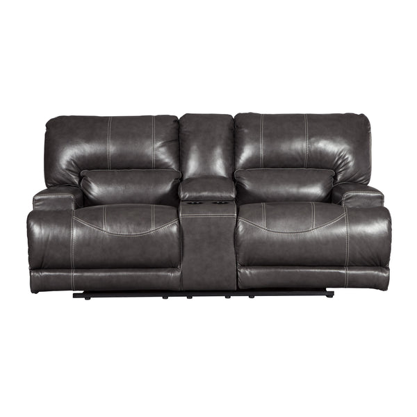 Signature Design by Ashley McCaskill Power Reclining Leather Match Loveseat U6090096 IMAGE 1