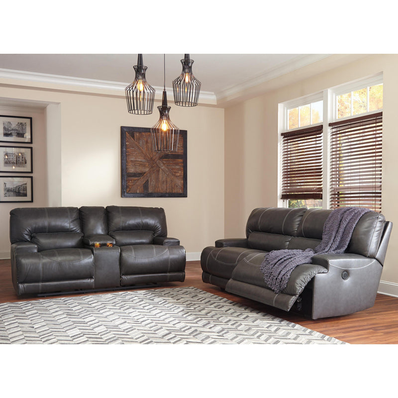 Signature Design by Ashley McCaskill Power Reclining Leather Match Loveseat U6090096 IMAGE 5