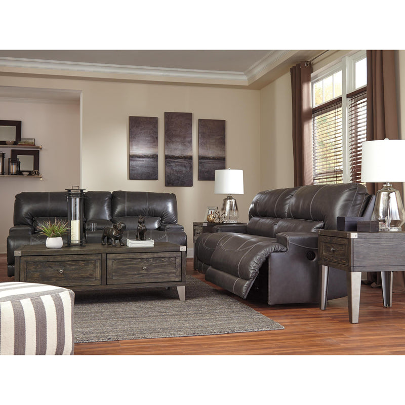 Signature Design by Ashley McCaskill Power Reclining Leather Match Loveseat U6090096 IMAGE 6