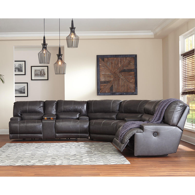 Signature Design by Ashley McCaskill Power Reclining Leather Match Loveseat U6090096 IMAGE 8