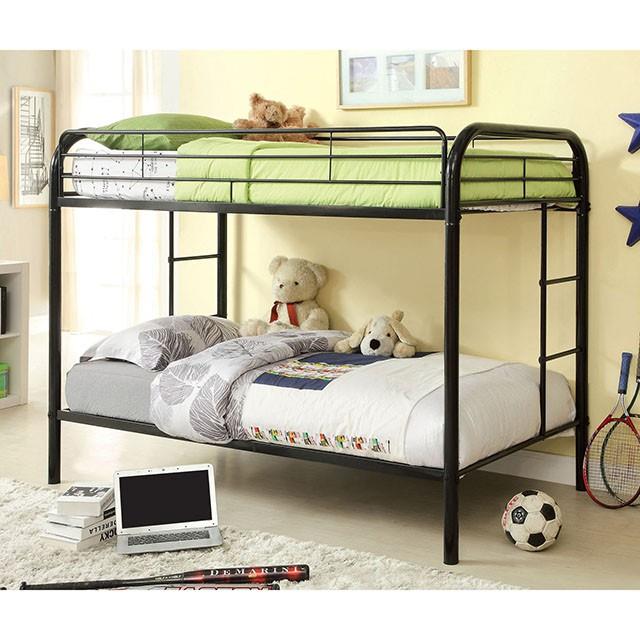 Furniture of America Rainbow CM-BK1032-BK Twin/Twin Bunk Bed IMAGE 4