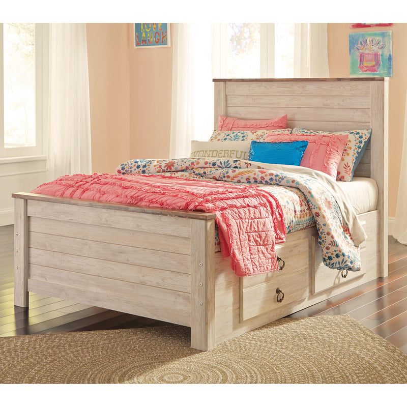 Signature Design by Ashley Willowton B267B22 Full Panel Bed with 2 Storage Drawers IMAGE 1