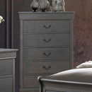  Furniture of America Louis Philippe III 5-Drawer Chest CM7866GY-C IMAGE 1