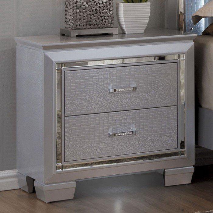 Furniture of America Bellanova 2-Drawer Nightstand CM7979SV-N IMAGE 1