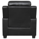  Coaster Furniture Finley 506553 Upholstered Padded Arm Tufted Accent Chair - Black IMAGE 5