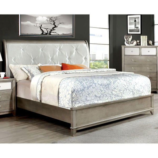 Furniture of America Bryant California King Upholstered Bed CM7288SV-CK-BED IMAGE 1