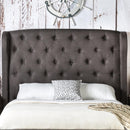  Furniture of America Fontes California King Upholstered Panel Bed CM7050GY-CK-BED IMAGE 5