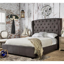  Furniture of America Fontes Queen Upholstered Panel Bed CM7050GY-Q-BED IMAGE 2