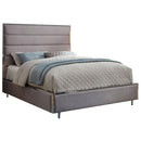 Furniture of America Gillian Twin Upholstered Panel Bed CM7262GY-T-BED IMAGE 1