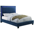  Furniture of America Erglow I California King Upholstered Panel Bed CM7695NV-CK-BED IMAGE 1