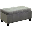  Furniture of America Remi Fabric Storage Ottoman CM-BN6036GY IMAGE 1