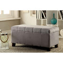  Furniture of America Remi Fabric Storage Ottoman CM-BN6036GY IMAGE 4