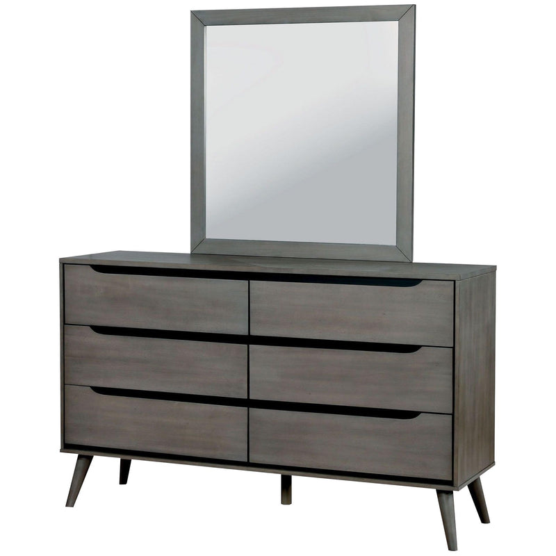 Furniture of America Lennart Dresser Mirror CM7386GY-M IMAGE 2