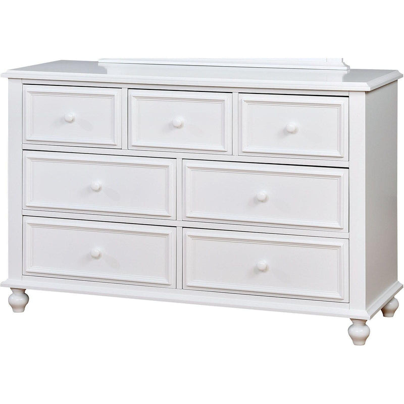Furniture of America Olivia 7-Drawer Kids Dresser CM7155WH-D Furniture of America Olivia 7-Drawer Kids Dresser CM7155WH-D