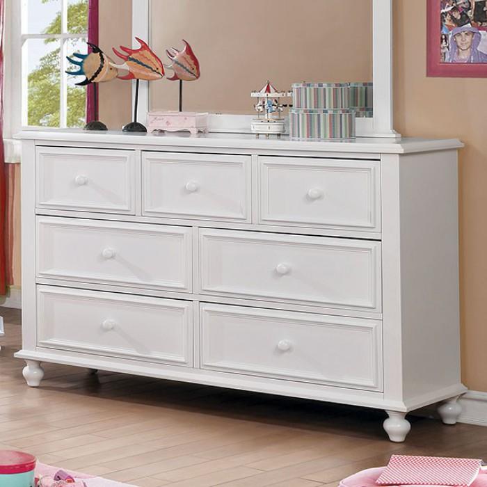 Furniture of America Olivia 7-Drawer Kids Dresser CM7155WH-D