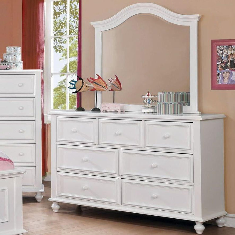 Furniture of America Olivia 7-Drawer Kids Dresser CM7155WH-D Furniture of America Olivia 7-Drawer Kids Dresser CM7155WH-D