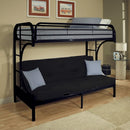 Acme Furniture Eclipse 02091W-BK Twin over Full Futon Bunk Bed IMAGE 1