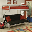 Acme Furniture Eclipse 02091W-SI Twin over Full Futon Bunk Bed IMAGE 1