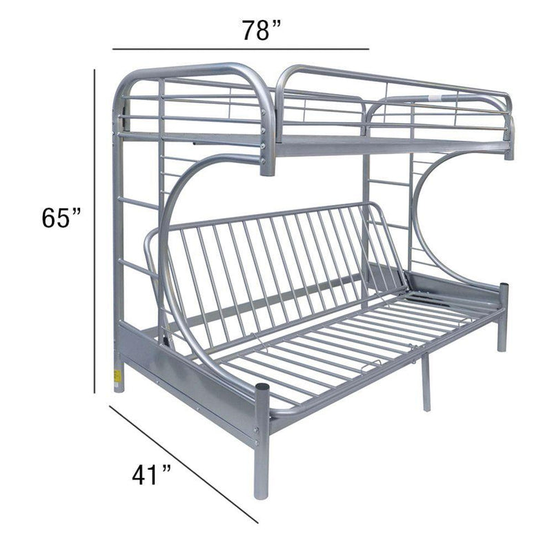 Acme Furniture Eclipse 02091W-SI Twin/Full Futon Bunk Bed IMAGE 5
