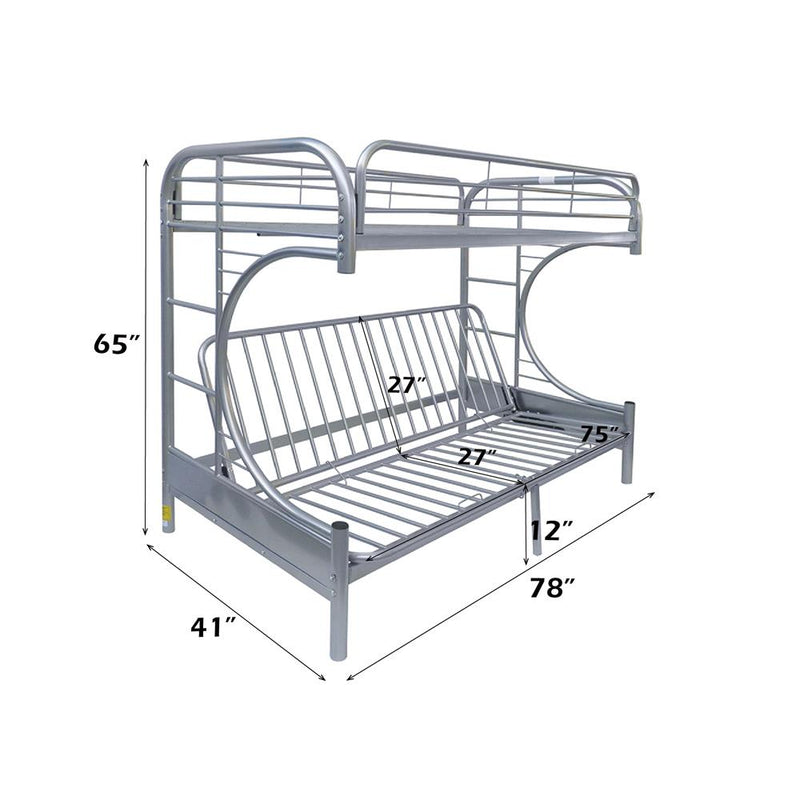 Acme Furniture Eclipse 02091W-SI Twin/Full Futon Bunk Bed IMAGE 6