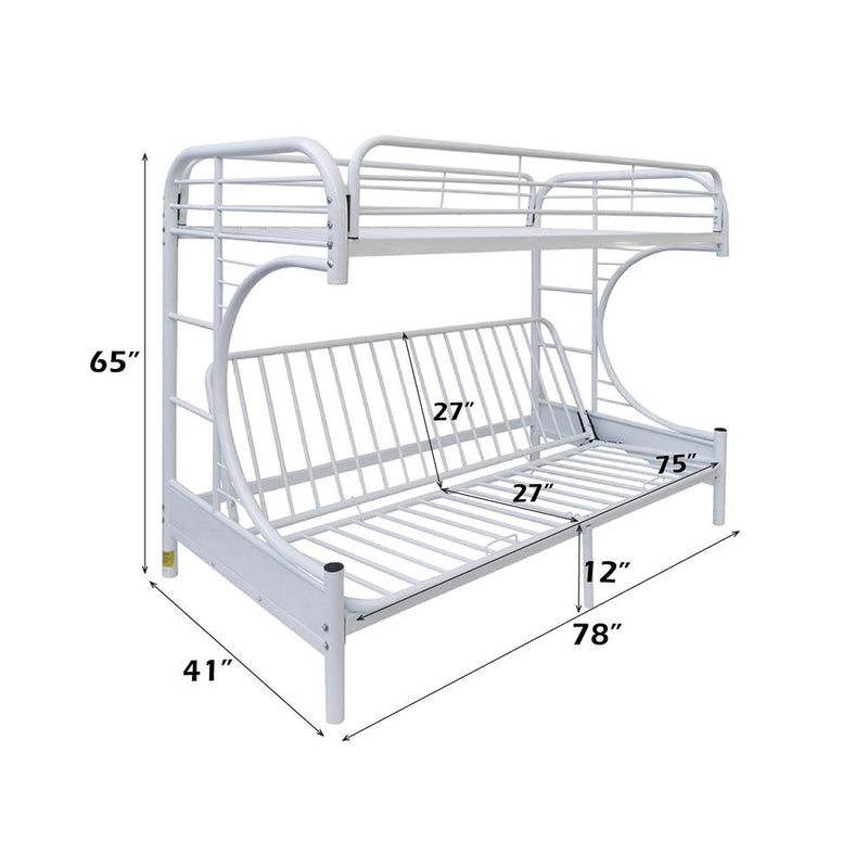 Acme Furniture Eclipse 02091W-W Twin/Full Futon Bunk Bed IMAGE 6