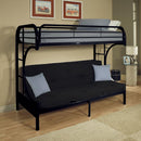 Acme Furniture Eclipse 02093BK Twin XL over Queen Futon Bunk Bed IMAGE 1