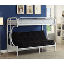 Acme Furniture Eclipse 02093WH Twin XL over Queen Futon Bunk Bed IMAGE 1