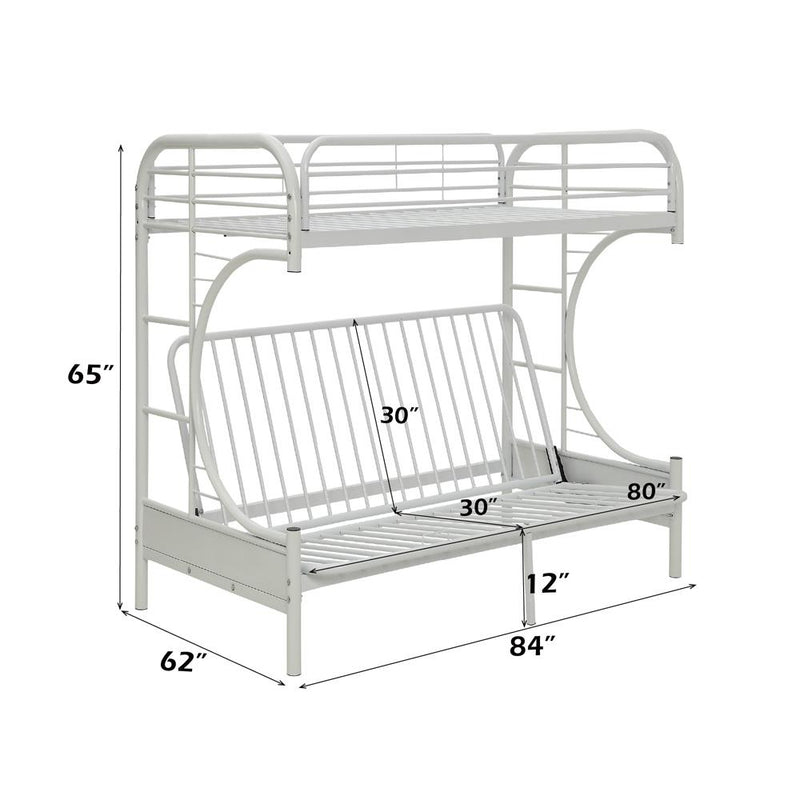 Acme Furniture Eclipse 02093WH Twin XL/Queen Futon Bunk Bed IMAGE 7